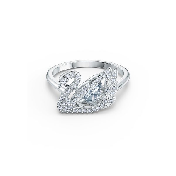 Anillo Dancing Swan Cisne Blanco Ba o de rodio Tienda Online